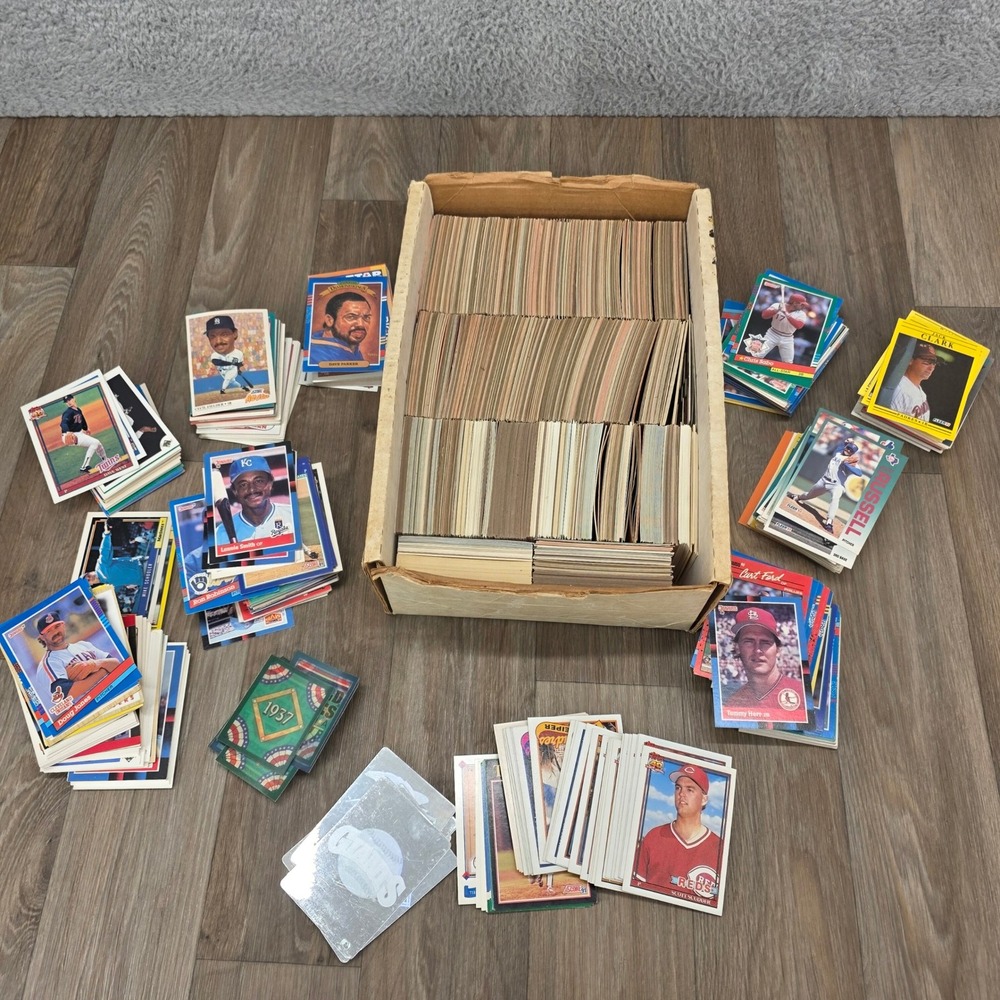 Huge Baseball Card Lot 800+ Topps Donruss Fleer Upper Deck 80s 90s Bulk Vintage